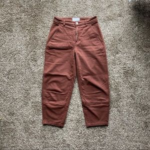 Everlane barrel pants in rosewood
